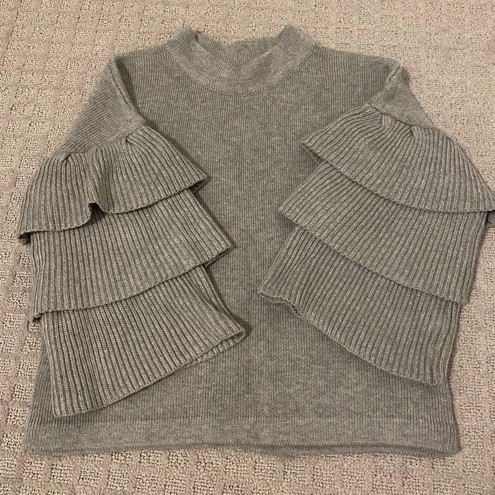 Endless Rose Tiered Ruffle Sleeve Sweater